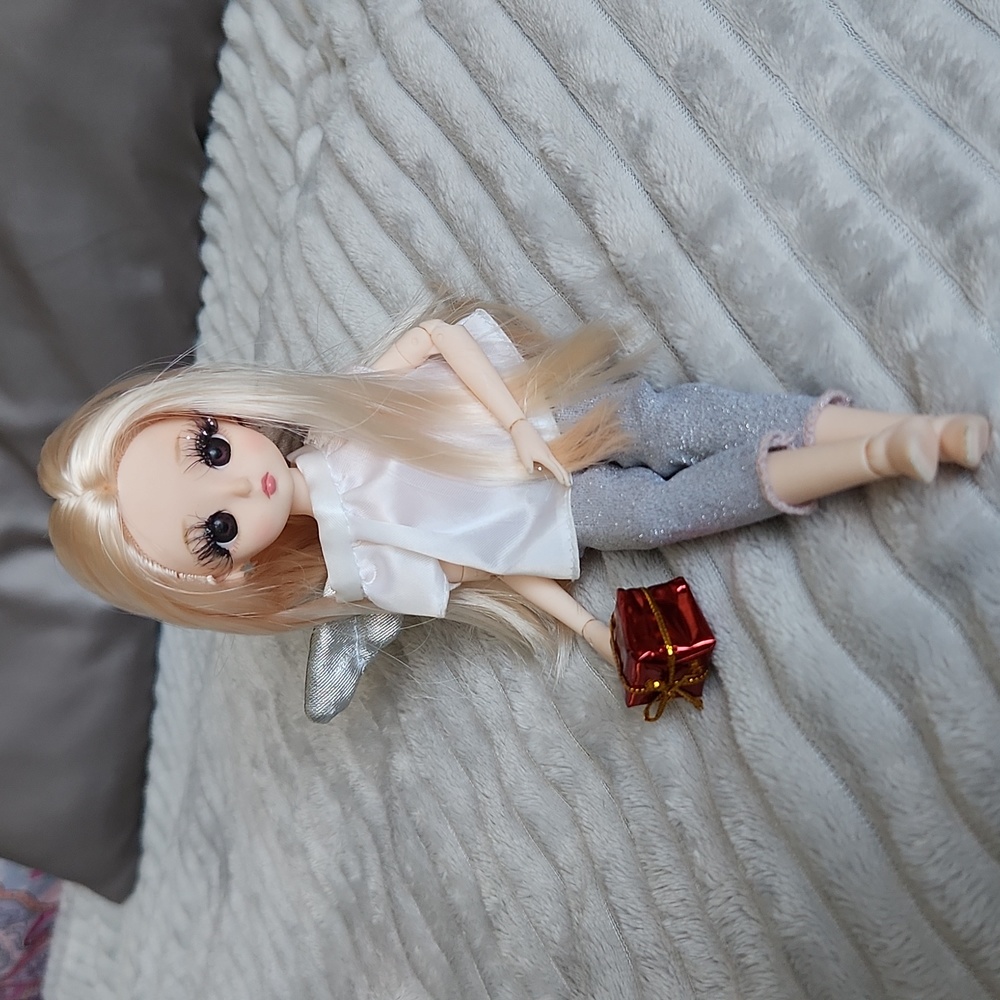 Sweet handmade bjd doll dressed as Angel doll